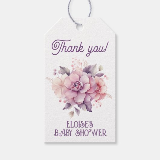 秋の愛秋フローラベビーの開花感謝していあなた ギフトタグ (正面)