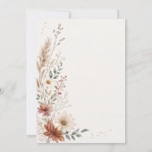 秋の愛 テラコッタの花嫁 招待状 (裏面)