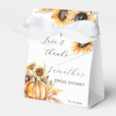 秋の愛bohoかぼちゃひまわり花の好意 フェイバーボックス (正面サイド)