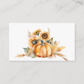 秋の愛bohoかぼちゃヒマワリブライダルシャワー エンクロージャーカード (裏面)