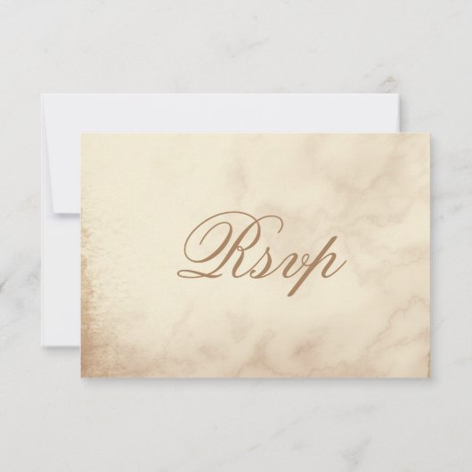 秋の感じエレガントフローラRSVP食事の選択カード 出欠カード (裏面)