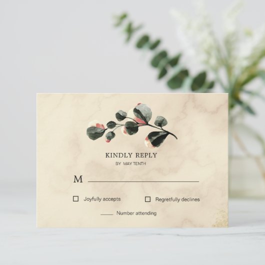 秋の感じフローラRSVP応答カード 出欠カード (スタンド正面)