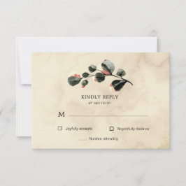 秋の感じフローラRSVP応答カード 出欠カード