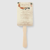 秋の感じ結婚式 プログラム ハンドファン (裏面)