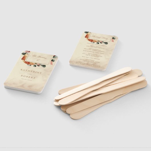 秋の感じ結婚式 プログラム ハンドファン (組立なし)