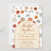 秋の感謝のひととき 招待状 (正面)