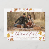 秋の感謝の写真 ポストカード (正面/裏面)