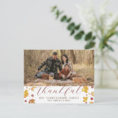 秋の感謝の写真 ポストカード (スタンド正面)