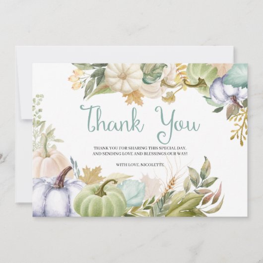 秋の感謝を伝えるカード サンキューカード (正面)