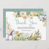 秋の感謝を伝えるカード サンキューカード (正面/裏面)