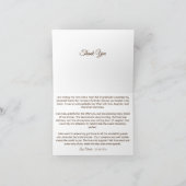 秋の感謝を伝える ワインレッドのバラとひまわり サンキューカード (内部)