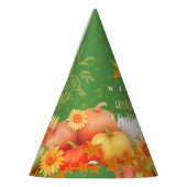 秋の感謝グリーン パーティーハット (左)