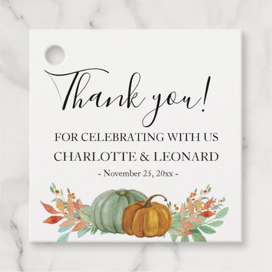 秋の感謝タグ フェイバータグ (正面)