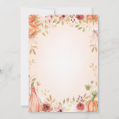 秋の感謝リストA to Z感謝祭カード 招待状 (裏面)