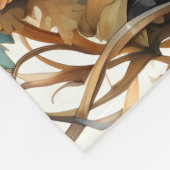 秋の感謝祭かぼちゃのランタンハーベスト フリースブランケット (角)