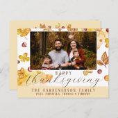 秋の感謝祭の写真 ポストカード (正面/裏面)