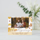 秋の感謝祭の写真 ポストカード (スタンド正面)