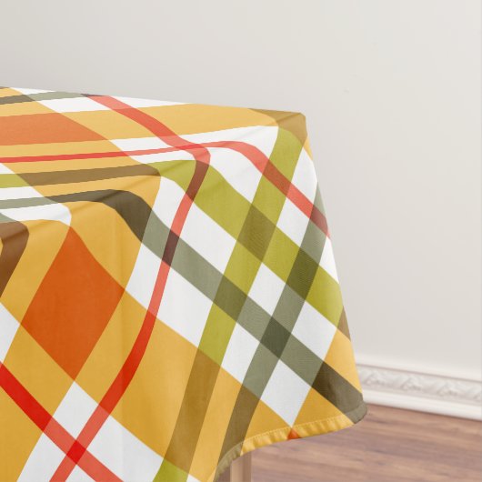 秋の感謝祭の斜め格子縞 テーブルクロス (インサイチュ)