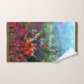 秋の感謝祭の聖なる書物、経典 バスタオルセット (ハンドタオル)