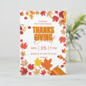 秋の感謝祭イベント招待状 招待状 (スタンド正面)