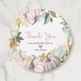 秋の感謝祭オレンジ色のタグ フェイバータグ