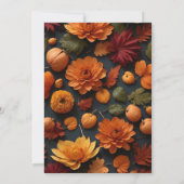 秋の感謝祭ディナー 招待状 (裏面)