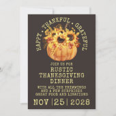 秋の感謝祭ディナー 招待状 (正面)