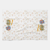 秋の感謝祭トルコかぼちゃのワゴン キッチンタオル (横)