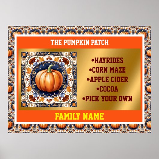 秋の感謝祭パンプキモダンンコレクション ポスター (正面)