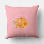 秋の感謝祭ピンク クッション (裏面)