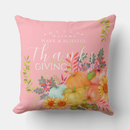 秋の感謝祭ピンク クッション