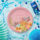 秋の感謝祭ピンク ペーパープレート (パーティー)