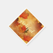 秋の感謝祭ホリデーカスタム スタンダードカクテルナプキン (角)