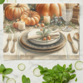 秋の感謝祭ホリデーキッチンタオル キッチンタオル (折り畳み)