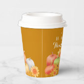 秋の感謝祭マスタード 紙コップ (右)