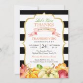 秋の感謝祭与え感謝していのディナーパーティー 招待状 (正面)