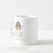 秋の感謝祭与え感謝してい コーヒーマグカップ (正面左)