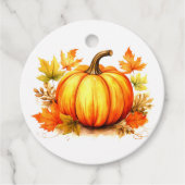 秋の感謝祭秋パンプキンパッチ葉ズ フェイバータグ (正面)
