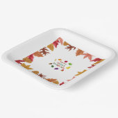 秋の感謝祭紙プレート ペーパープレート (傾斜あり)