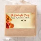 秋の感謝祭紙ラベル名タグ ラベル (インサイチュ)