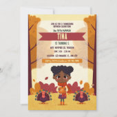 秋の感謝祭誕生日写真招待状 招待状 (正面)