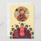 秋の感謝祭誕生日写真招待状 招待状 (裏面)