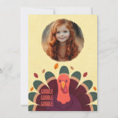 秋の感謝祭誕生日写真招待状 招待状 (裏面)