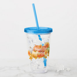 秋の感謝祭 アクリルタンブラー