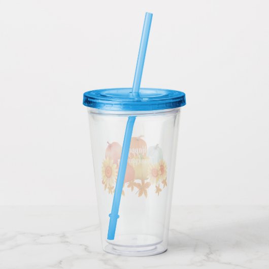 秋の感謝祭 アクリルタンブラー (裏面)