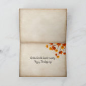 秋の感謝祭 カード (内部)