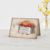 秋の感謝祭 カード (黄色い花)