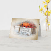 秋の感謝祭 カード (黄色い花)