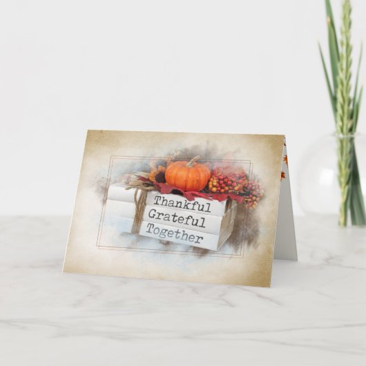 秋の感謝祭 カード (正面)