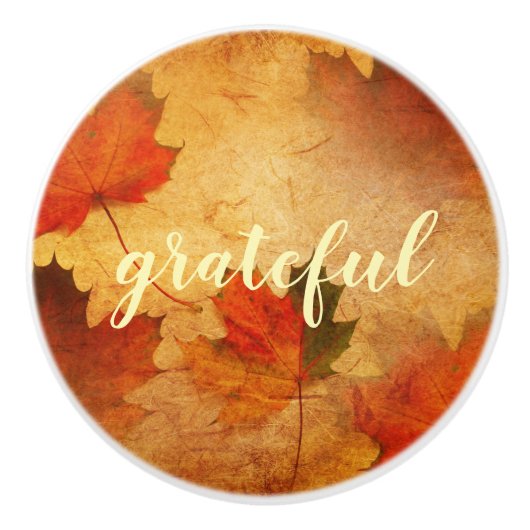 秋の感謝祭 セラミックノブ (正面)